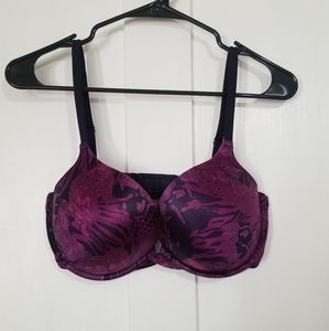 38D Maidenform Push-up Bra, Purple and Navy